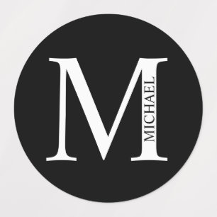 Personlig Monogram- och Namn-etiketter Klistermärke