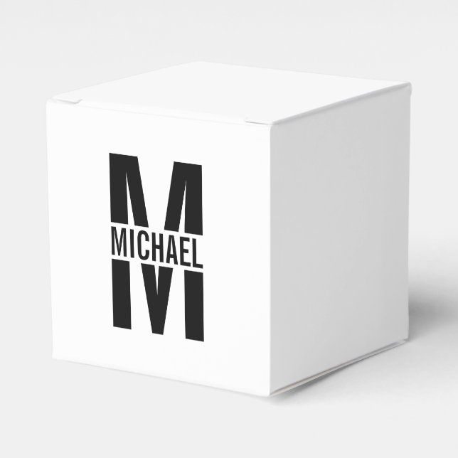 Personlig Monogram och Namn favoritruta Presentaskar (Framsidan Sidan)