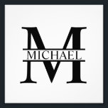 Personlig Monogram och Namn Fototryck<br><div class="desc">Personlig Monogram- och Namn-presentationer med personlig monogram och namn i klassiskt serif font stil. Perfekt som dekoration i hemmet, hembiträden, helgdag för familjen, nygifta och mycket annat.</div>
