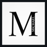 Personlig Monogram och Namn fotoutskrift Fototryck<br><div class="desc">Personlig Monogram och Namn Design har personlig monogram och namn i klassiskt serif-teckensnitt stil. Perfekt som dekoration i hemmet,  hembiträden,  helgdag för familjen,  nygifta och mycket annat.</div>