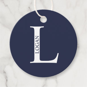 Personlig monogram och namn gåvor etiketter