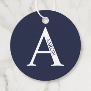 Personlig monogram och namn gåvor etiketter