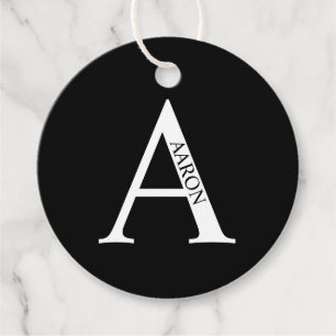 Personlig monogram och namn gåvor etiketter