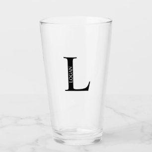 Personlig Monogram och Namn Glaskopp