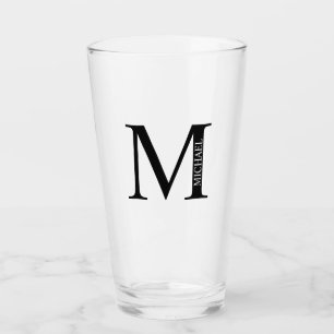Personlig Monogram och Namn Glaskopp