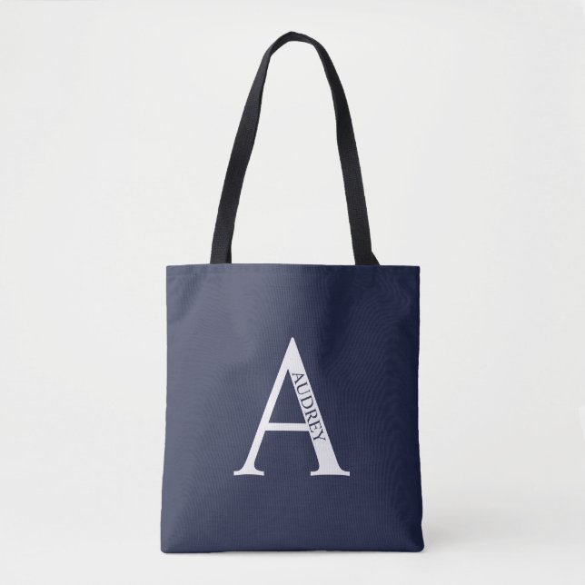 Personlig monogram och namn handväskor tygkasse (Framsida)