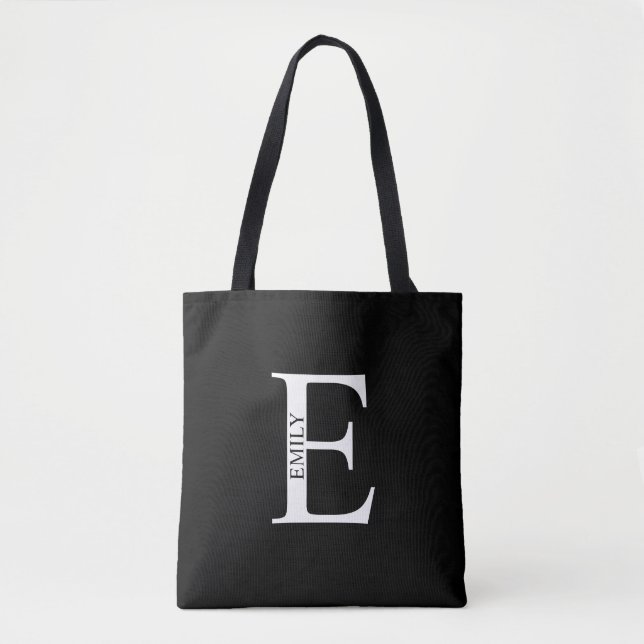 Personlig monogram och namn handväskor tygkasse (Framsida)