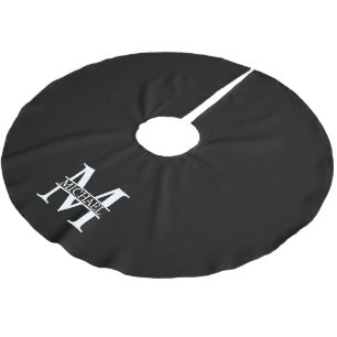 Personlig Monogram och Namn Julgransmatta Borstad Polyester