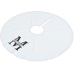 Personlig Monogram och Namn Julgransmatta Borstad Polyester