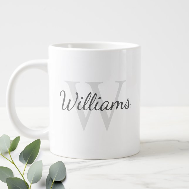 Personlig Monogram och Namn Jumbo Mugg (Skapare uppladdad)