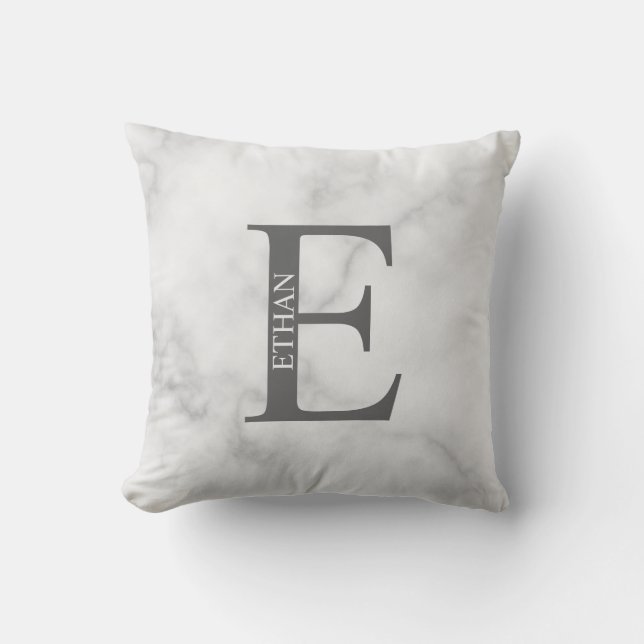 Personlig monogram och namn kastkudde kudde (Framsida)