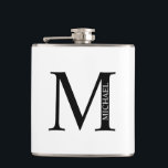 Personlig Monogram och Namn-kolv Fickplunta<br><div class="desc">Personlig Monogram och Namn Gift har personlig monogram och namn i klassiskt serif font stil. Perfekt som fars dag-gåvor till pappa,  gåvor till marskalkar och vid särskilda tillfällen.</div>