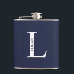 Personlig Monogram och Namn-kolv Fickplunta<br><div class="desc">Personlig Monogram och Namn Gift har personlig monogram och namn i klassiskt serif font stil. Perfekt som fars dag-gåvor till pappa,  gåvor till marskalkar och vid särskilda tillfällen.</div>