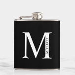 Personlig Monogram och Namn-kolv Fickplunta<br><div class="desc">Personlig Monogram och Namn Gift har personlig monogram och namn i klassiskt serif font stil. Perfekt som fars dag-gåvor till pappa,  gåvor till marskalkar och vid särskilda tillfällen.</div>