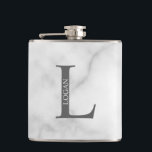 Personlig Monogram och Namn-kolv Fickplunta<br><div class="desc">Personlig Monogram och Namn Gift har personlig monogram och namn i klassiskt serif font stil. Perfekt som fars dag-gåvor till pappa,  gåvor till marskalkar och vid särskilda tillfällen.</div>