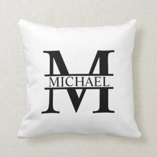 Personlig Monogram och Namn Kudde