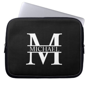 Personlig Monogram och Namn Laptop Fodral