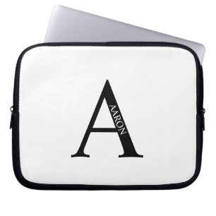 Personlig monogram och namn Laptop-fodral Laptop Fodral