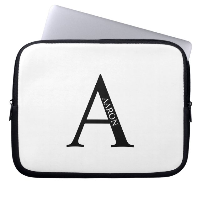 Personlig monogram och namn Laptop-fodral Laptop Fodral (Framsidan)