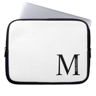 Personlig Monogram och Namn Laptop sleeve