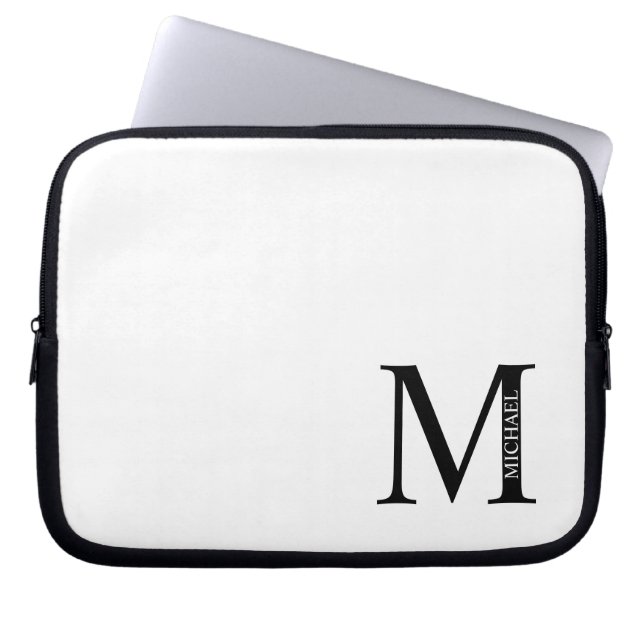 Personlig Monogram och Namn Laptop sleeve (Framsidan)