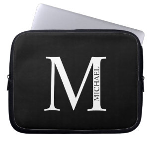 Personlig Monogram och Namn Laptop sleeve