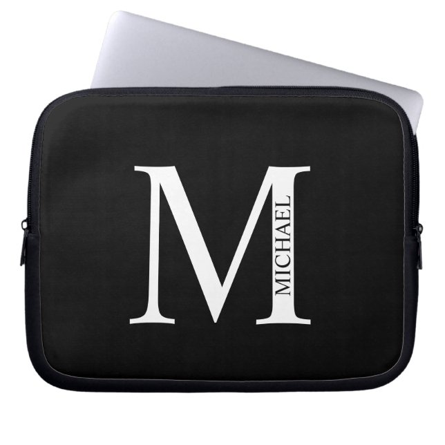 Personlig Monogram och Namn Laptop sleeve (Framsidan)