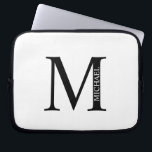 Personlig Monogram och Namn Laptop sleeve<br><div class="desc">Personlig Monogram och Namn Giftsfeaturing personlig monogram och namn i klassisk serif font stil.</div>