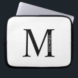 Personlig Monogram och Namn Laptop sleeve<br><div class="desc">Personlig Monogram och Namn Giftsfeaturing personlig monogram och namn i klassisk serif font stil.</div>