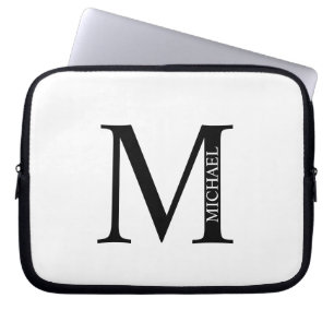 Personlig Monogram och Namn Laptop sleeve