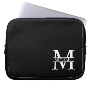 Personlig Monogram och Namn Laptop Sleeve