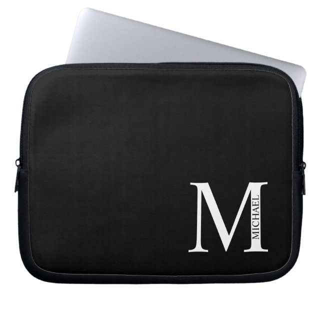 Personlig Monogram och Namn Laptop sleeve (Framsidan)