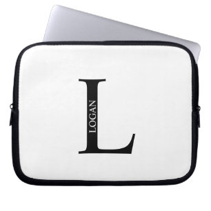 Personlig monogram och namn Laptop-sleeve Laptop Fodral