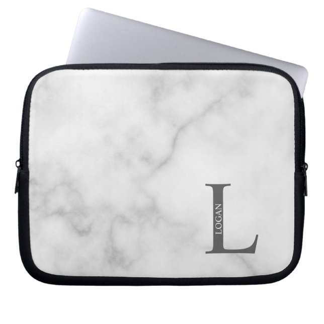 Personlig monogram och namn Laptop-sleeve Laptop Fodral (Framsidan)