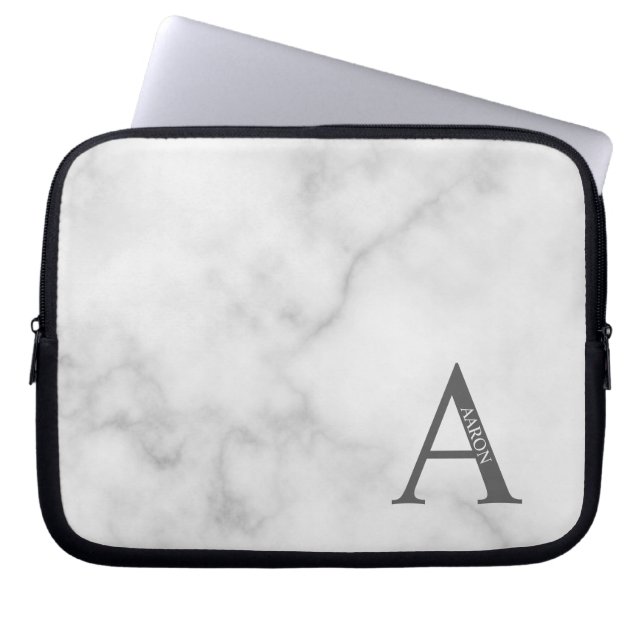 Personlig monogram och namn Laptopfodral Laptop Fodral (Framsidan)