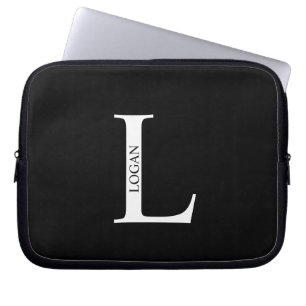 Personlig monogram och namn laptopsleeve laptop fodral