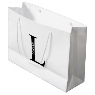 Personlig Monogram och Namn Large Gift Bag