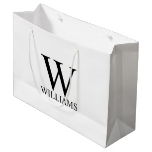 Personlig Monogram och Namn Large Gift Bag