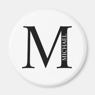Personlig Monogram och Namn Magnet