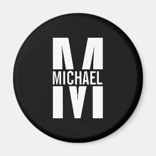 Personlig Monogram och Namn Magnet