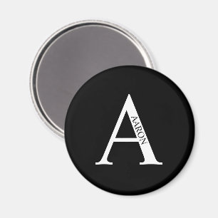 Personlig Monogram och Namn Magnet