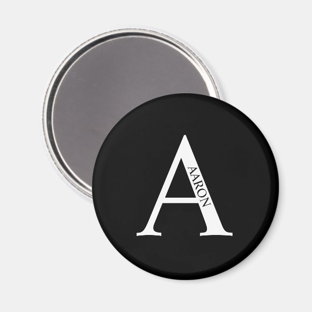 Personlig Monogram och Namn Magnet (Front/Back)