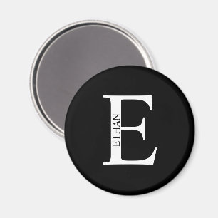 Personlig Monogram och Namn Magnet