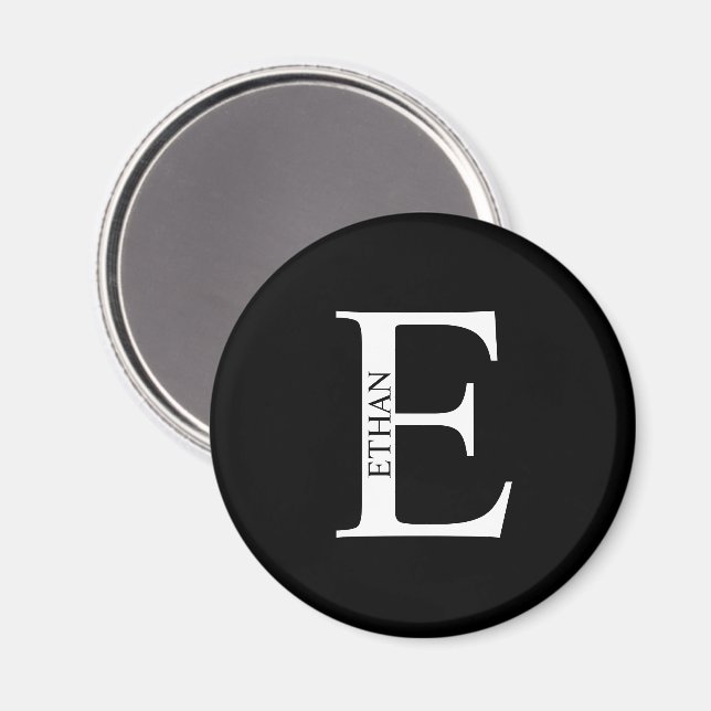 Personlig Monogram och Namn Magnet (Front/Back)