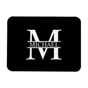 Personlig Monogram och Namn Magnet