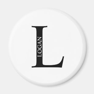 Personlig Monogram och Namn Magnet