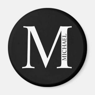 Personlig Monogram och Namn Magnet