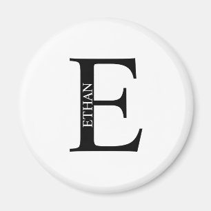 Personlig Monogram och Namn Magnet