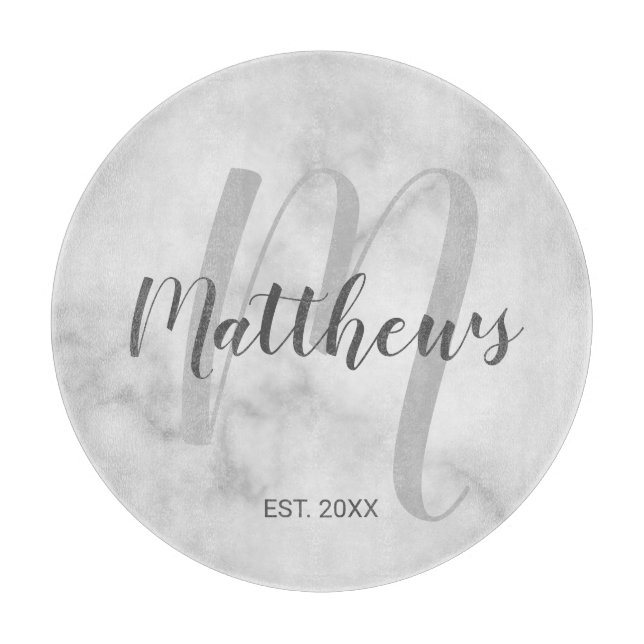 Personlig Monogram och Namn Marble (Framsidan)