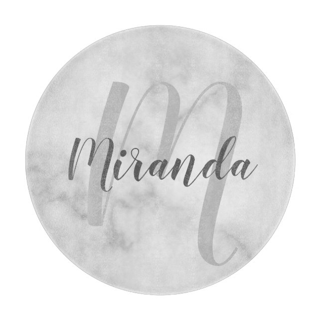 Personlig Monogram och Namn Marble (Framsidan)